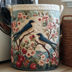 Spring Swallow Quilted Laundry Basket Washroom Hamper Cute Gifts For Bird Lovers - Otakuforge