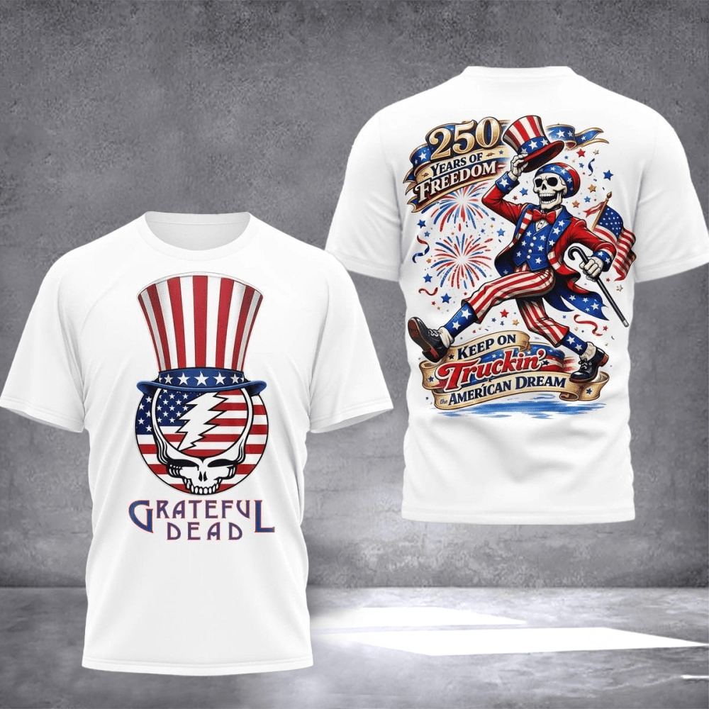 Grateful Dead 250 Years Of Freedom Shirt Patriotic Clothes Gifts For Grateful Dead Fans - Otakuforge