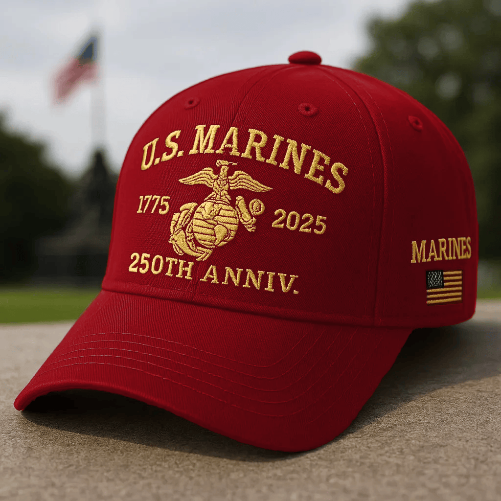 Blood And Brass USMC 250th Anniversary Cap Unique Gift For Marines - Otakuforge