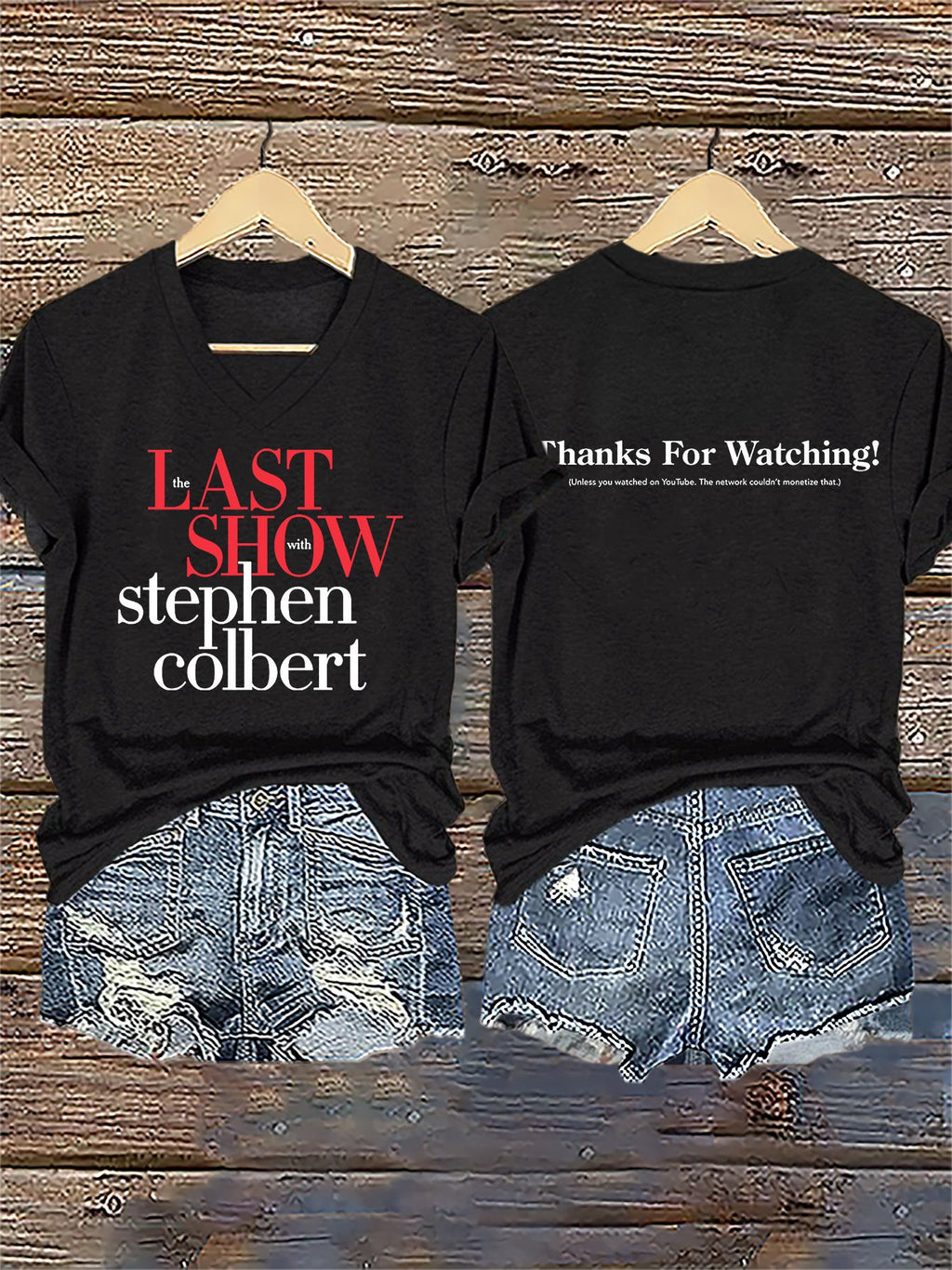 The Last Show With Stephen Colbert V-Neck Shirt Colbert Final Show Apparel Fans Gifts - Otakuforge