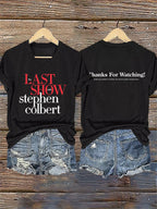 The Last Show With Stephen Colbert V-Neck Shirt Colbert Final Show Apparel Fans Gifts - Otakuforge