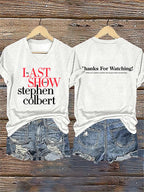The Last Show With Stephen Colbert V-Neck Shirt Colbert Final Show Apparel Fans Gifts - Otakuforge
