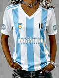Argentina World Cup 2026 V-Neck Shirt Soccer Teams Clothing Sports Lovers Attire - Otakuforge