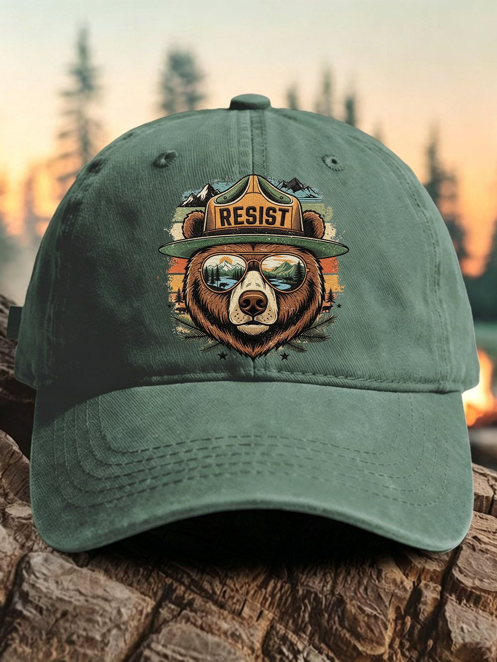 US Forest Service Merch Smokey Bear Resist Hat Patriotic Gifts For Father's Day - Otakuforge