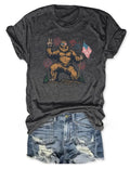 4th Of July American Bigfoot T-Shirt Bigfoot With US Merch Gifts For Bestie - Otakuforge