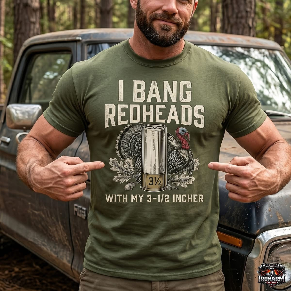 Turkey-Hunting T-Shirt Turkey Hunting I Bang Redheads With My 3-1 2 Incher Merch Gift For Sports Lover - Otakuforge