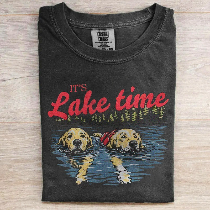 It S Lake Time Labrador Dog T-Shirt Dog Lover Clothing Gift For Beach Day - Otakuforge