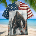 Bigfoot American Flag Hawaiian Shirt USA Flag Bigfoot Beach Merch Gifts For Bestie - Otakuforge