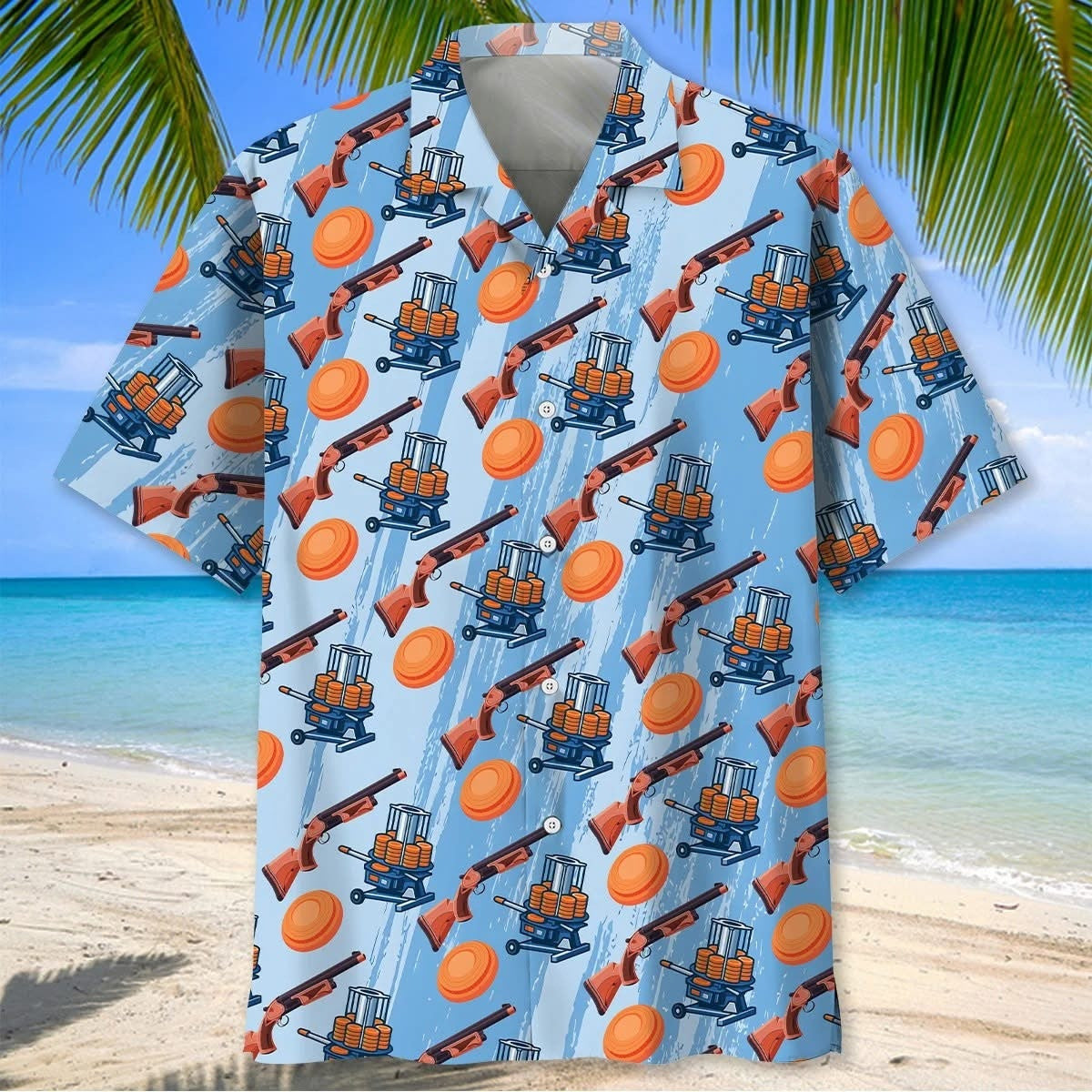 Clay Pigeon Shooting Hawaiian Shirt Shotgun And Clay Targets Aloha Shirt Gift For Game Day Mom - Otakuforge