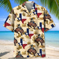 Texas Flag Map Hawaiian Shirt Texas Cowboy Bronc Rider Beach Merch Gift For Summer Holiday - Otakuforge