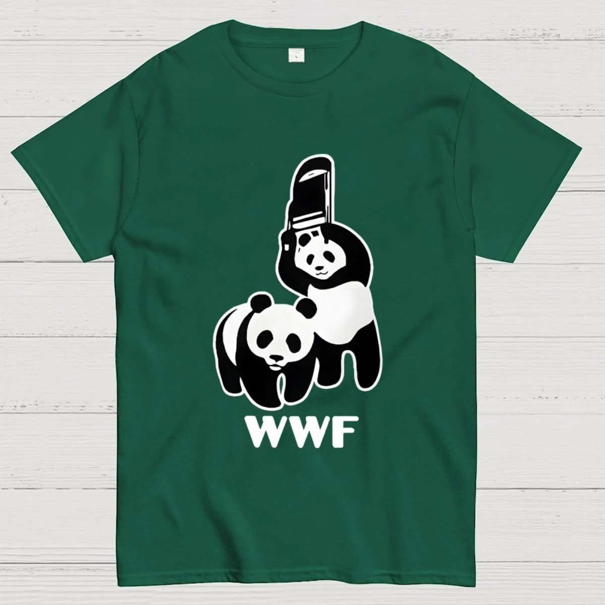 Panda WWF Shirt Funny Wrestling Parody Clothes Gift For Sarcastic Fans - Otakuforge