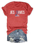 Jesus Saves USA Flag T-Shirt Christian Patriot Merch Gift For 4th of July - Otakuforge