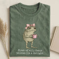 First of All Jesus Thinks I'm A Delight Frog Shirt Funny Christian Froggy Merch Gift For Her - Otakuforge