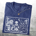 Cryptid Book Club T-Shirt Bigfoot Alien Mothman Reading Campfire Cloths Gift For Men - Otakuforge