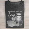Support Local Street Cats T-Shirt Funny Raccoon and Opossum Clothings Gift For Men - Otakuforge