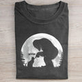 Cat Full Moon Bigfoot T-Shirt Cat Lovers Clothing Gift For Brothers - Otakuforge