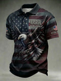 Eagle America 250 Years Retro Polo Shirt 4Th Of July Clothing Gift For Patriots - Otakuforge