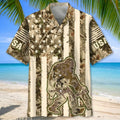 Bigfoot American Flag Camouflage Hawaiian Shirt Summer Patriotic Clothing Gift Ideas - Otakuforge