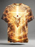 Jesus Shining Light Religious T-Shirt Heavenly Merch Gift For Devout Christians - Otakuforge