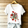 Remember Everyone Deployed Red Poppy V-Neck Shirt RED Friday Merch Gift for Military Families - Otakuforge