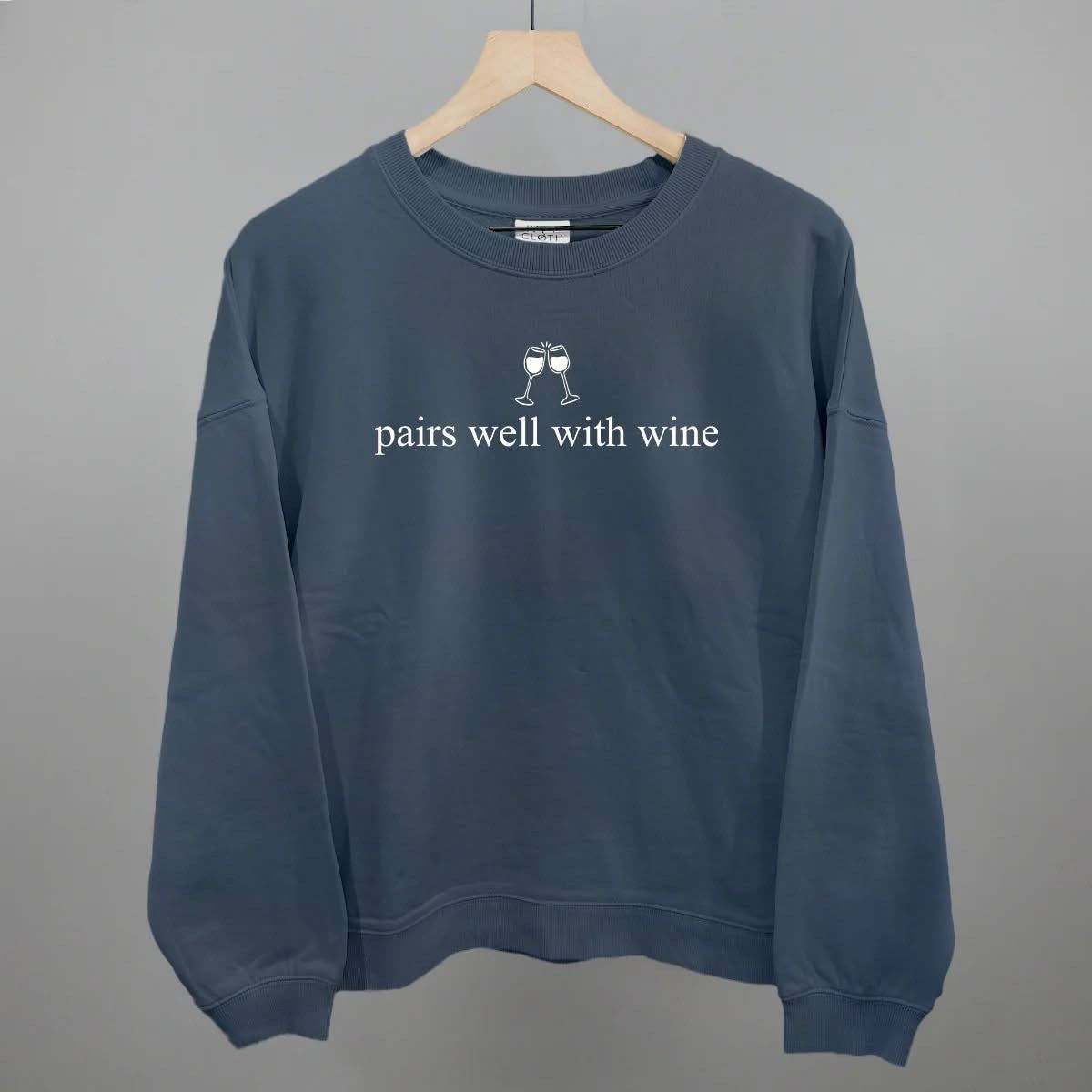 Pairs Well With Wine Sweatshirt Minimalist Clothing Gift For Brothers - Otakuforge