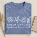 Colossians 1'16 Seashell Bible Verse T-Shirt Christian Merch Gift For Bible Verse Lovers - Otakuforge