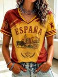 Spain Soccer World Cup 2026 V-Neck Shirt Game Day Clothing Gift For Football Lovers - Otakuforge