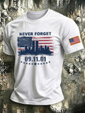 Never Forget 09 11 01 T-Shirt Twin Towers American Merch Gift For Gold Star - Otakuforge