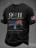 9 11 25th Anniversary 9 11 2001 We Will Never Forget T-Shirt Twin Towers American Merch - Otakuforge