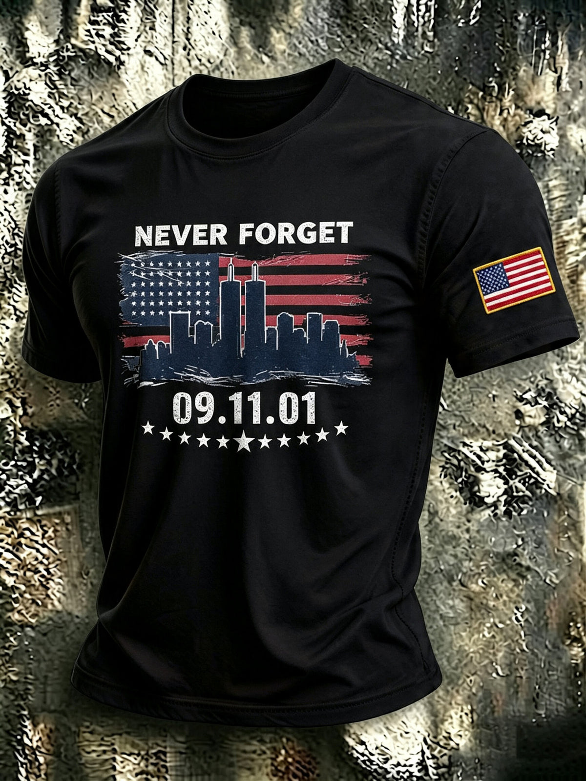 Never Forget 09 11 01 T-Shirt Twin Towers American Merch Gift For Flight-93 Families - Otakuforge