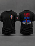 Never Forget United We Stand T-Shirt 09 11 2001 Twin Towers American Cross Merch - Otakuforge