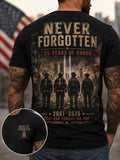 Never Forgotten 25 Years Of Honor T-Shirt 2001 2026 They Ran Toward The Fire Merch Gifts - Otakuforge