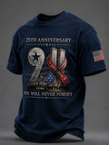 25th Anniversary 9 11 We Will Never Forget T-Shirt 2001-2026 Twin Towers American Merch - Otakuforge