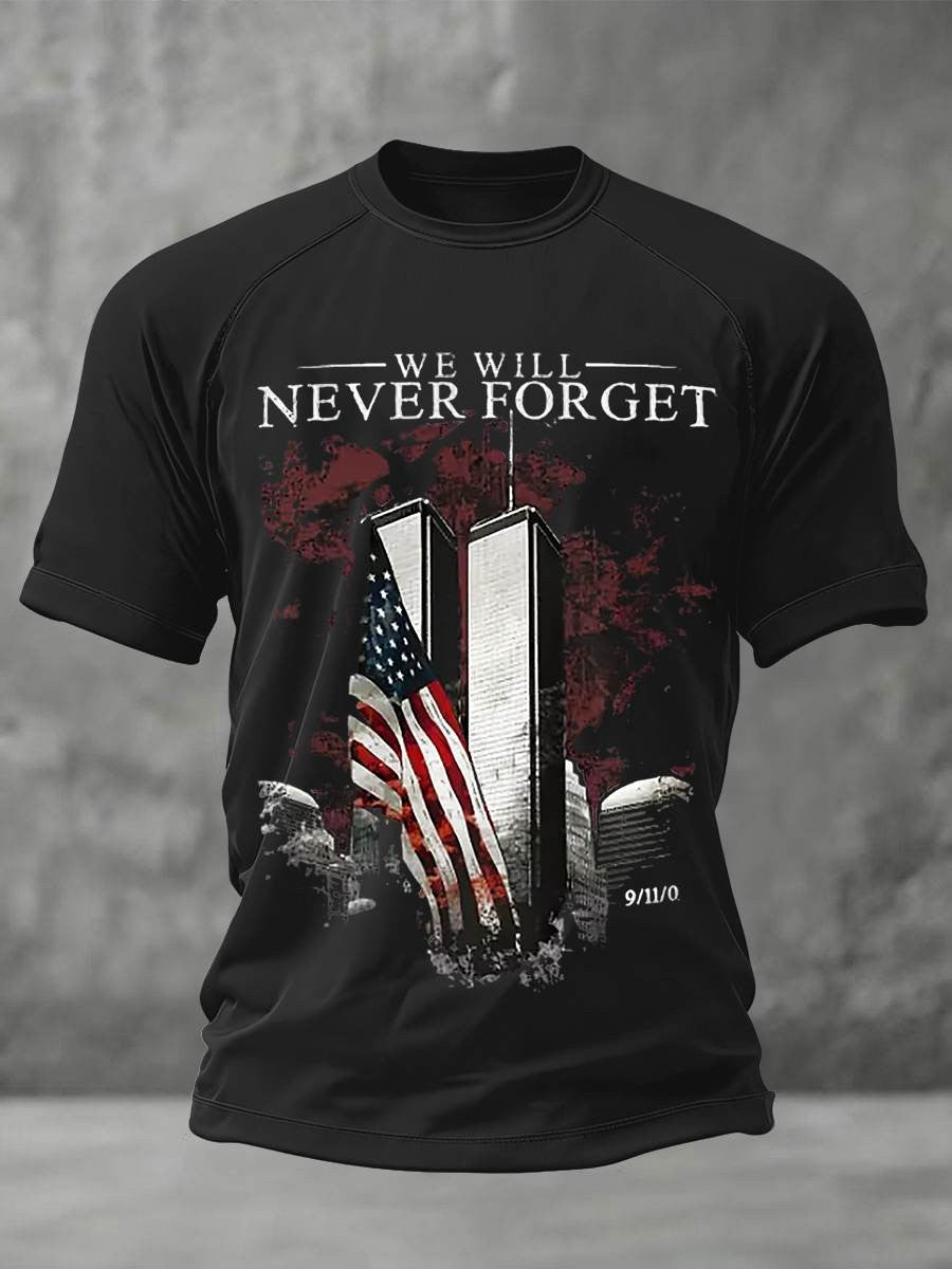 We Will Never Forget T-Shirt Twin Towers American 9110 Merch Gift For 9-11 Grandma - Otakuforge