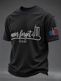 Never Forget 9 11 01 T-Shirt Twin Towers 25th Merch Patriotic Gifts For Dad - Otakuforge