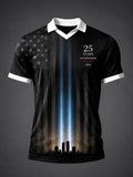 25 Years We Remember 9-11-01 2026 V-Neck Jersey Twin Towers American Merch Gift For 9-11 Dad - Otakuforge