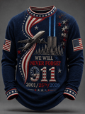 We Will Never Forget 911 Long Sleeve Shirt Twin Towers Airplane American 2001 25th 2026 Merch - Otakuforge