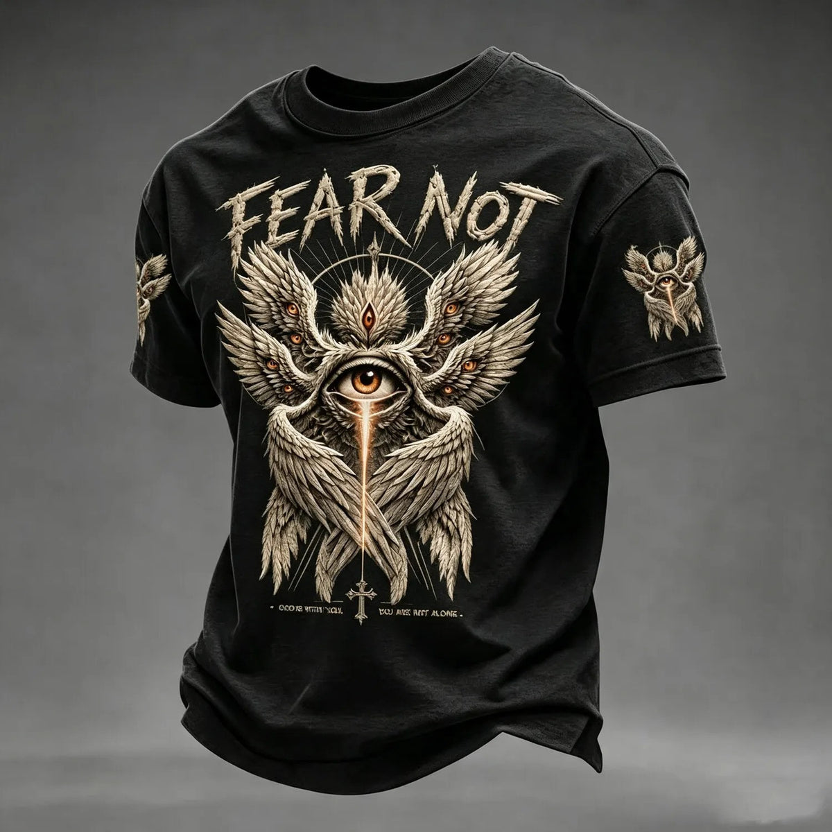 Angel Seraphim Fear Not Graphic T-Shirt Faith Based Shirt Best Gifts For Christ - Otakuforge