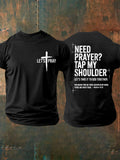 Let's Pray Need Prayer Tap My Shoulder T-Shirt Faith Based Apparel Christian Presents - Otakuforge