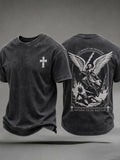 Saint Michael Defend Us In Battle T-Shirt Christian Themed Shirt Christian Gift Ideas - Otakuforge