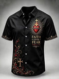 Faith Over Fear Walk By Faith Hawaiian Shirt Bible Clothing Christian Gifts For Dad - Otakuforge