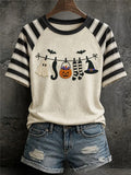 Halloween Clothesline T-Shirt Cute Ghost Pumpkin Witch Hat Apparel Gift Idea - Otakuforge