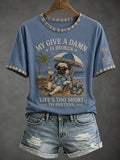 My Give A Damn Is Broken Life's Too Short To Pretend T-Shirt Sarcastic Dog Lover Gift for Dad - Otakuforge