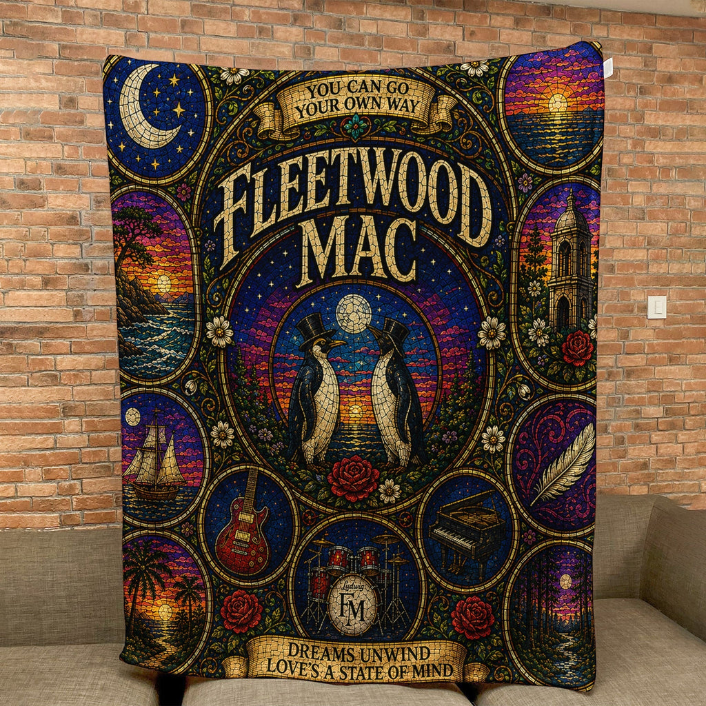 Fleetwood Mac Sherpa Blanket Dreams Stained Glass Blanket