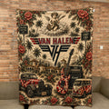Van Halen Sherpa Blanket Frankenstrat Guitar Vintage Collage Hard Rock Blanket