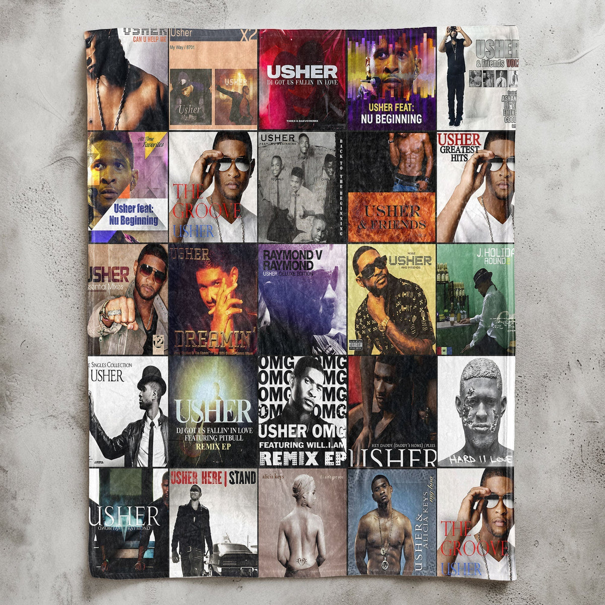 Usher Sherpa Blanket A Hit-Filled Album Cover Tribute for R&B Lovers