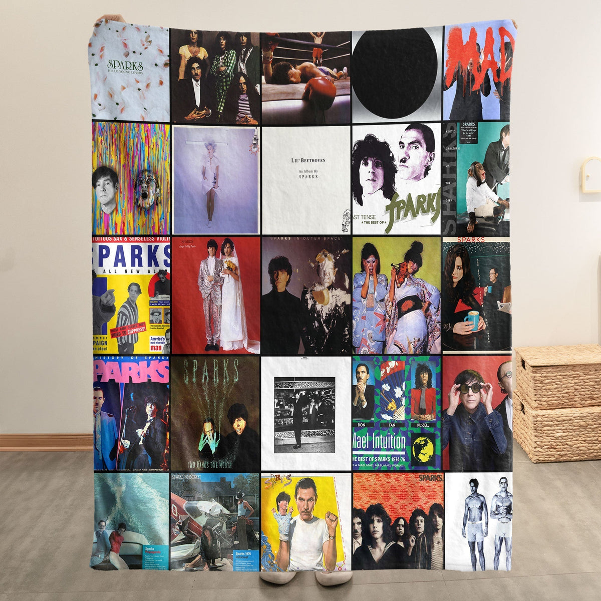 Sparks Sherpa Blanket A Cozy Tribute to Iconic Art & Eccentric Style