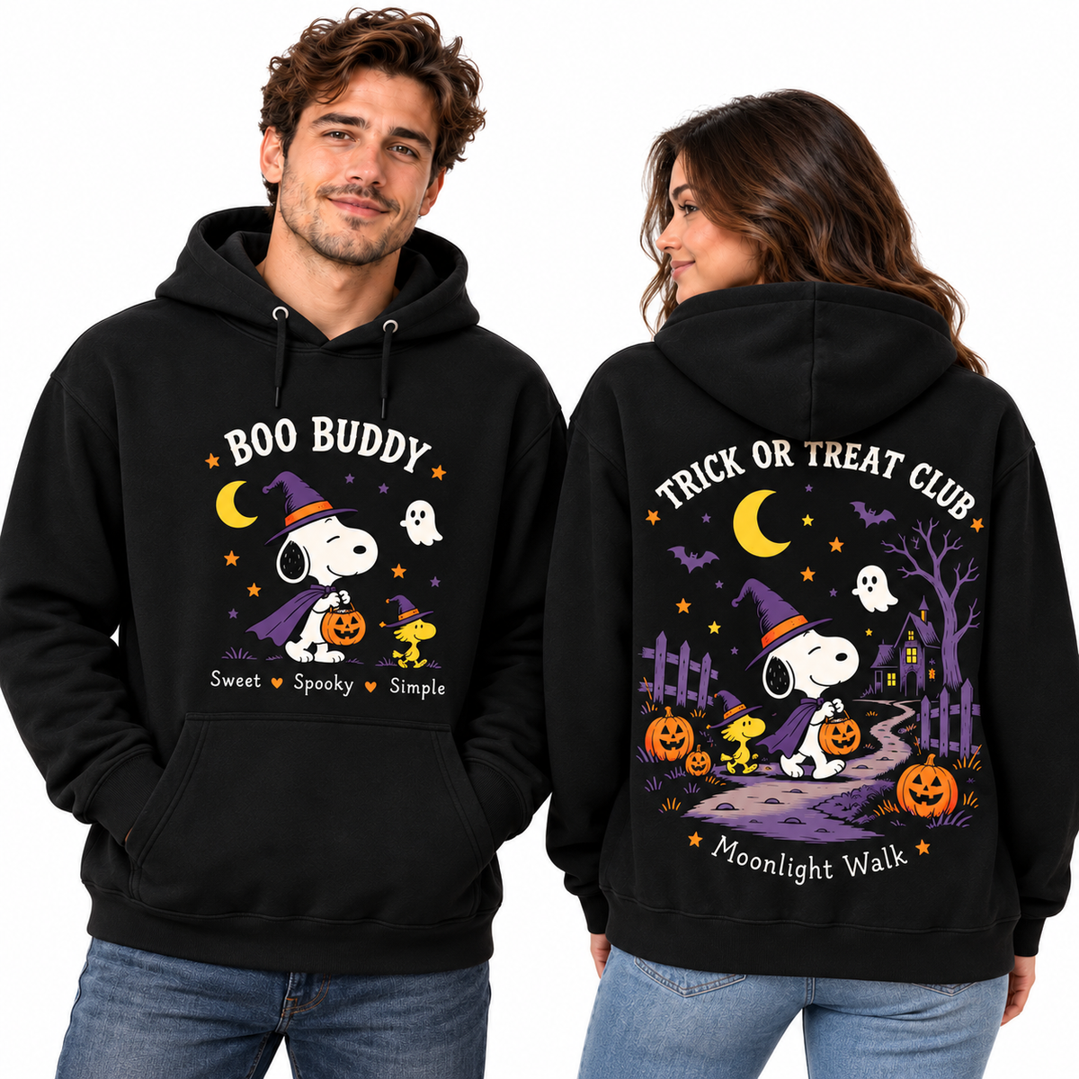 Snoopy Boo Buddy Trick or Treat Moonlight Walk Hoodie NTT