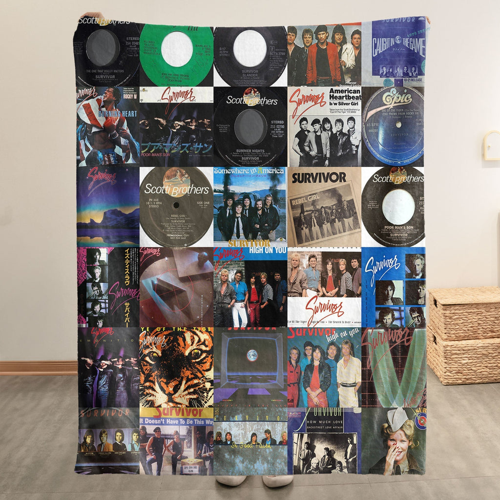 Survivor Sherpa Blanket Iconic Rock Anthems & Timeless Hits Tribute