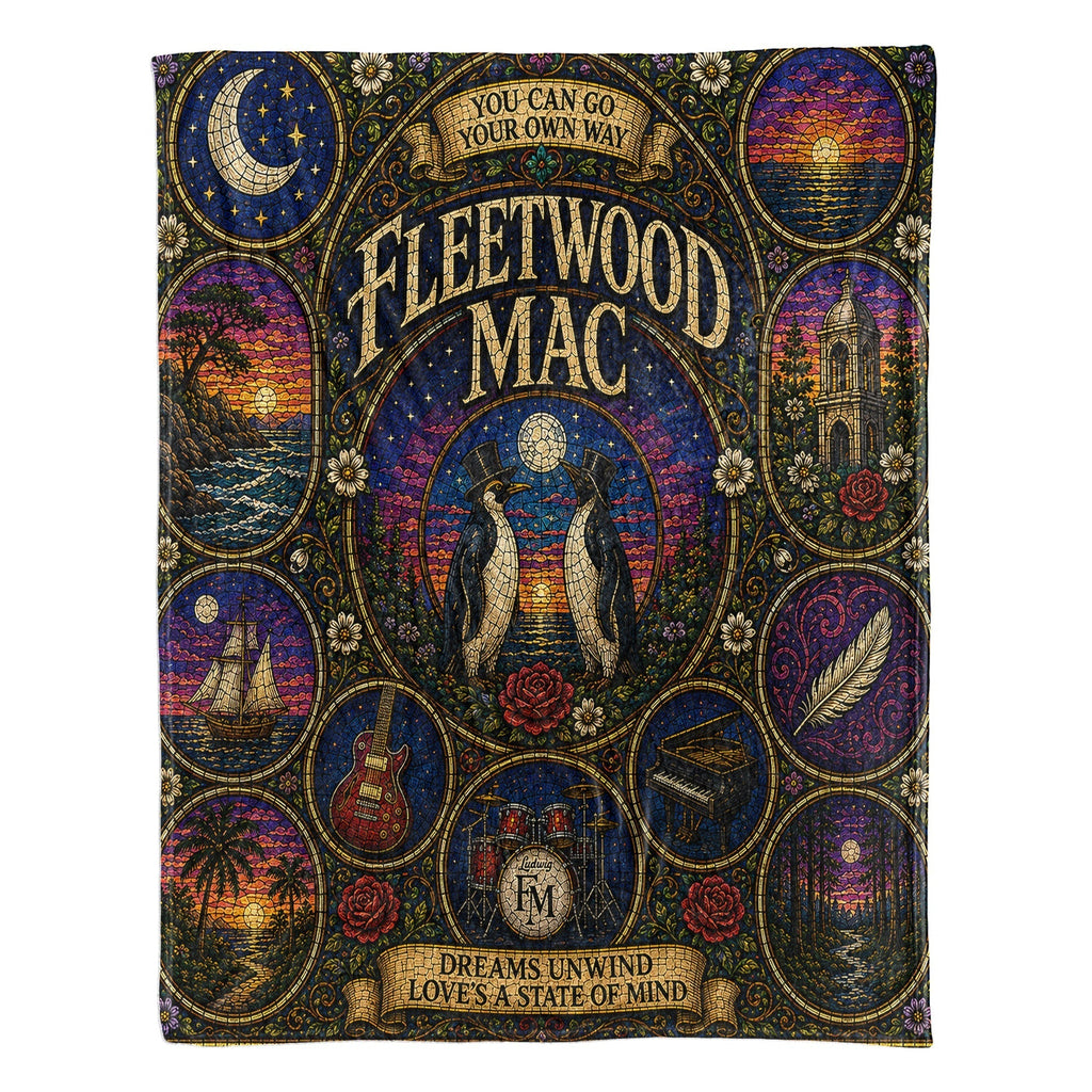 Fleetwood Mac Sherpa Blanket Dreams Stained Glass Blanket